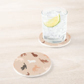 Cat-Silhouette Getränkeuntersetzer (Seite)