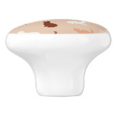 Cat-Silhouette Keramikknauf (Seitenansicht)