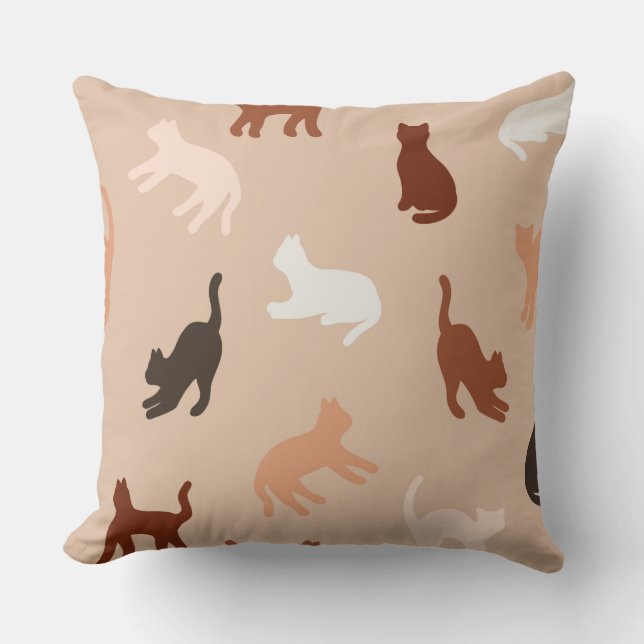 Cat-Silhouette Kissen (Vorderseite)