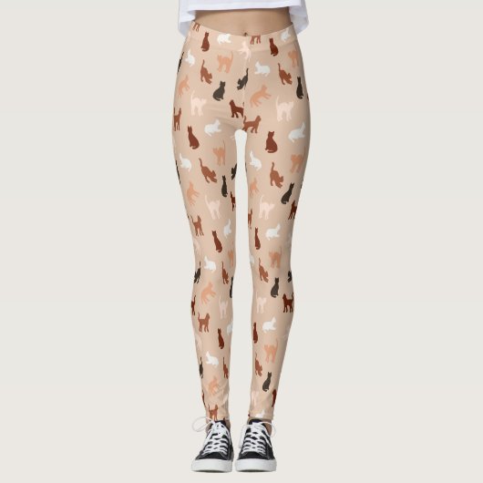 Cat-Silhouette Leggings (Vorderseite)