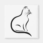 Cat-Silhouette Magnet (Vorne)