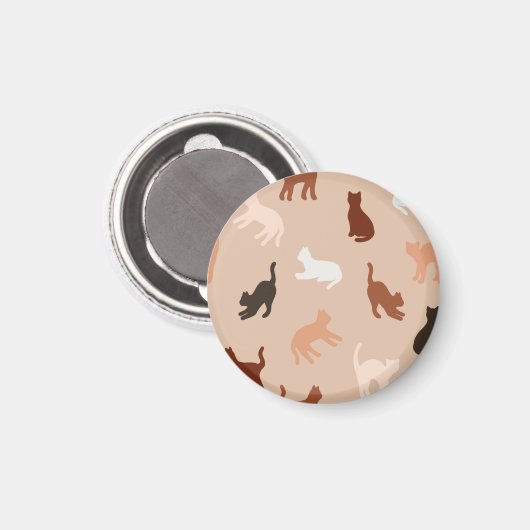 Cat-Silhouette Magnet (Vorderseite/Rückseite)