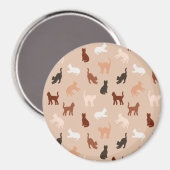 Cat-Silhouette Magnet (Vorderseite/Rückseite)