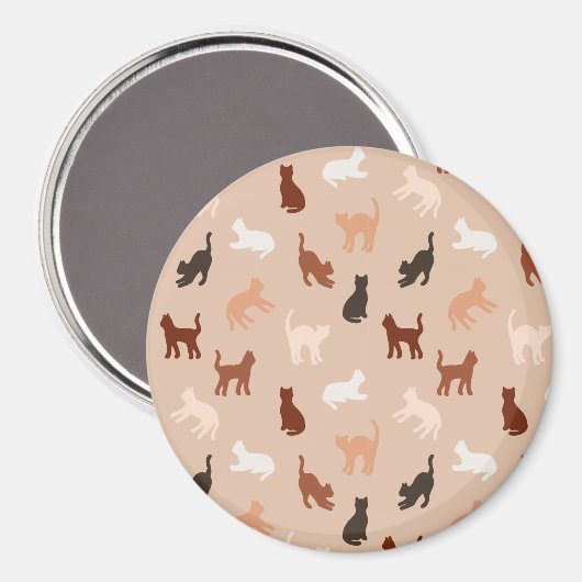 Cat-Silhouette Magnet (Vorderseite/Rückseite)