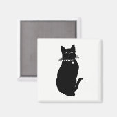 Cat Silhouette Magnet (Vorderseite/Rückseite)