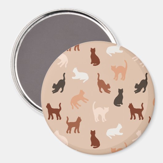 Cat-Silhouette Magnet (Vorderseite/Rückseite)