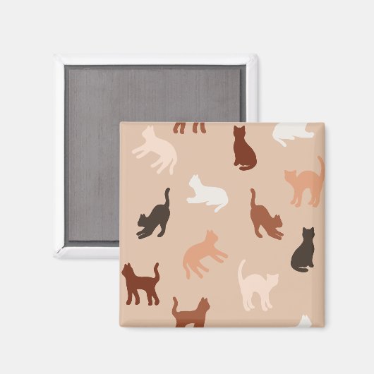 Cat-Silhouette Magnet (Vorderseite/Rückseite)