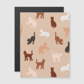 Cat-Silhouette Magneteinladung (Vorne/Hinten)