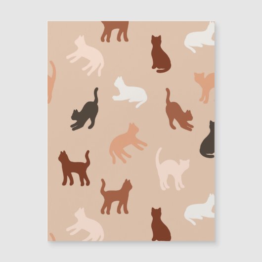 Cat-Silhouette Magneteinladung (Vorderseite)