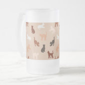 Cat-Silhouette Mattglas Bierglas (Vorderseite Links)