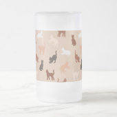 Cat-Silhouette Mattglas Bierglas (Mittel)