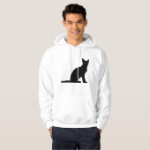 Cat Silhouette Mens Hoodie (Vorne ganz)