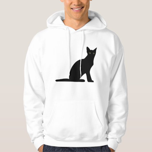 Cat Silhouette Mens Hoodie (Vorderseite)