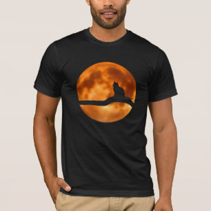 Cat Silhouette Mondlicht. Personalisieren des T - T-Shirt