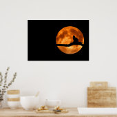 Cat Silhouette Moonlight Poster (Küche)