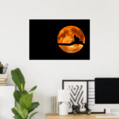 Cat Silhouette Moonlight Poster (Heimbüro)