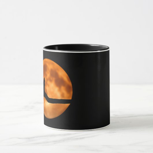 Cat Silhouette Moonlight Tasse (Zentrum)