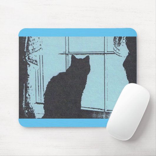 Cat Silhouette Mousepad (Mit Mouse)