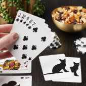 Cat Silhouette Playing Cards Spielkarten (In Situ)