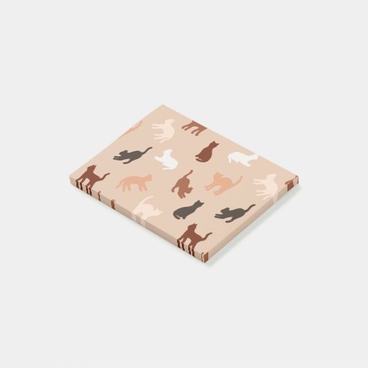 Cat-Silhouette Post-it Klebezettel (angewinkelt)