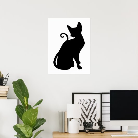 Cat Silhouette Poster (Heimbüro)