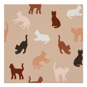 Cat-Silhouette Poster