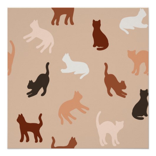 Cat-Silhouette Poster (Vorderseite)