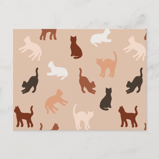 Cat-Silhouette Postkarte (Vorderseite)
