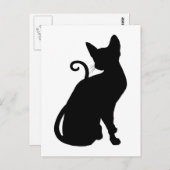 Cat Silhouette Postkarte (Vorne/Hinten)