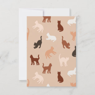 Cat-Silhouette RSVP Karte