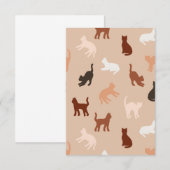 Cat-Silhouette RSVP Karte (Vorne/Hinten)