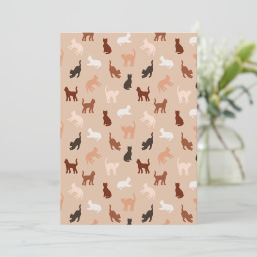 Cat-Silhouette Save The Date (Stehend Vorderseite)