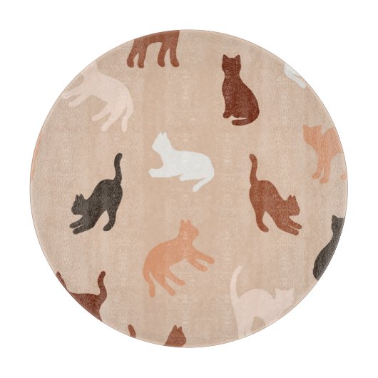 Cat-Silhouette Schneidebrett (Vorderseite)