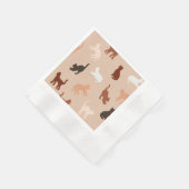 Cat-Silhouette Serviette (Ecke)