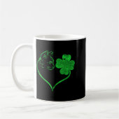 Cat Silhouette Shamrock St Patricks Day Kitten Lov Kaffeetasse (Links)