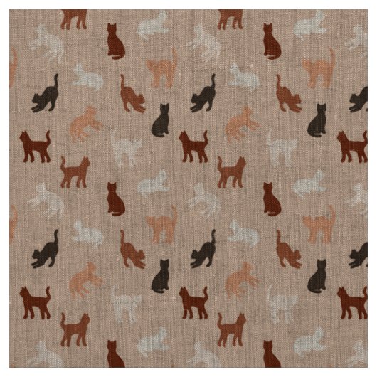 Cat-Silhouette Stoff (Muster)