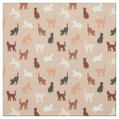 Cat-Silhouette Stoff (Muster)