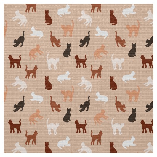 Cat-Silhouette Stoff (Muster)