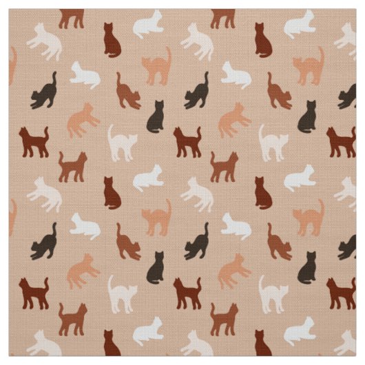 Cat-Silhouette Stoff (Muster)