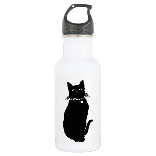 Cat Silhouette Trinkflasche (Vorderseite)