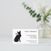 Cat Silhouette Visitenkarte (Stehend Vorderseite)