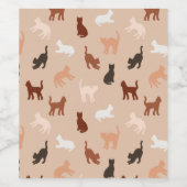 Cat-Silhouette Weinetikett (Einzelnes Label)