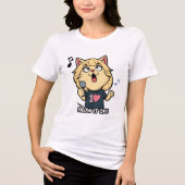 Cat Singer - Meow It Off Tri-Blend Shirt (Vorderseite)