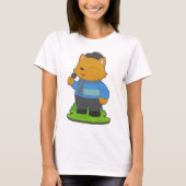 Cat Singer Microphone Singing T-Shirt (Vorderseite)