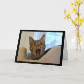 Cat Singing Happy Birthday Karte (Gelbe Blume)