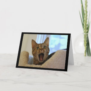 Cat Singing Happy Birthday Karte