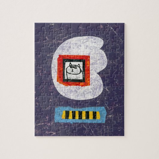 Cat Sits For Yearbook Foto Jigsaw Puzzle (Vertikal)