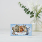 Cat Sitter - Adorable Wasserfarbkatzen Visitenkarte (Stehend Vorderseite)