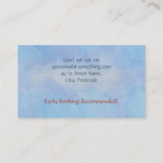 Cat Sitter - Adorable Wasserfarbkatzen Visitenkarte (Rückseite)