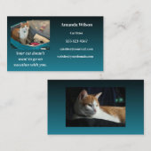 Cat Sitter Business Card Visitenkarte (Vorne/Hinten)